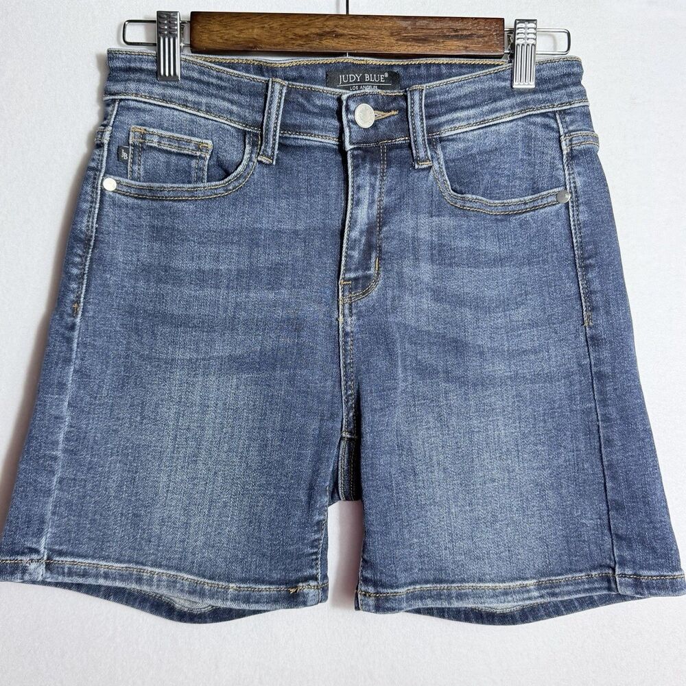 Judy Blue High Rise Stretch Dark Wash Denim Blue Jean Shorts Size S US 2/4
